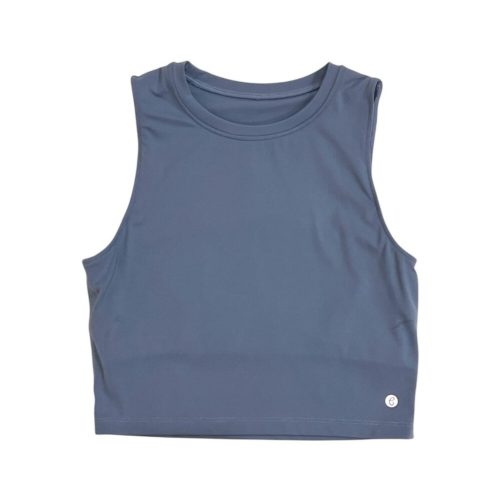 Baydi Slate Blue High Collar Sports Bra Tank Size Medium